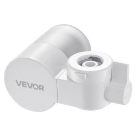 Faucet Mount Water Filter, Horizontal Water Purifier for Sink Tap, Carbon Fiber Filters, Removes Chlorine Lead with 1 Filter